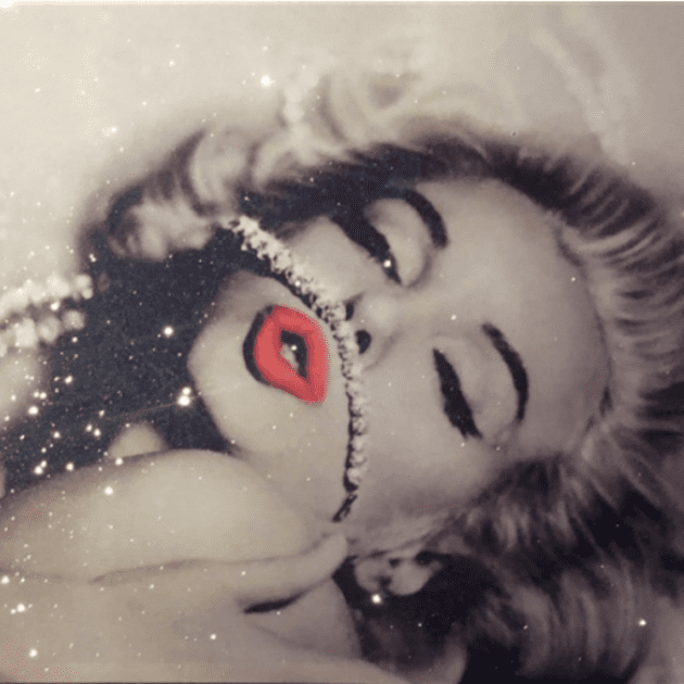 Diamonds Marilyn Monroe Red Lips